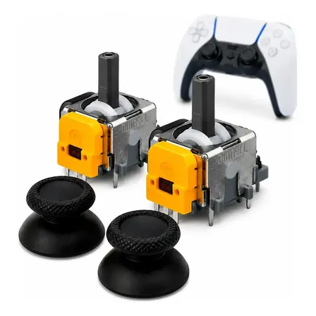 Kit 2 Analógicos Magnéticos Hall Effect para Controle PS5 DualSense Alta Precisão Anti Drift Reposição Joystick