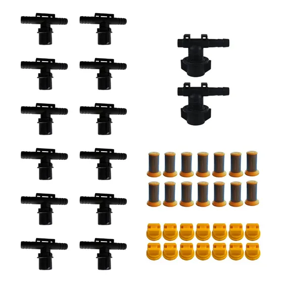 Kit Porta Bico (14 T) + (2 L) + 16 Filtros + 16 Bico Leque