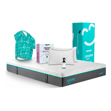 Colchón Matrimonial Roomi Explorer, Almohadas, Coomfi, Spray Colchón Matrimonial Roomi Explorer, Almohadas, Coomfi, Spray
