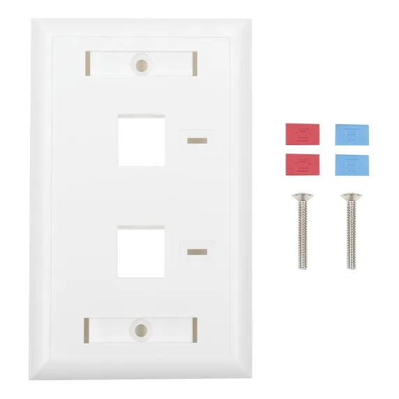 Placa De Pared De 2 Puertos, Keystone, 10pza Blanco Lp-fp-22