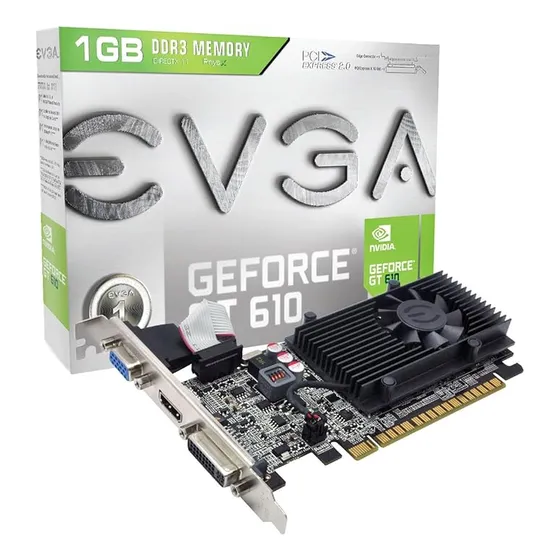 Tarjeta Gráfica Geforce Gt 610 De Evga 1 Gb Gddr3 Dvi Hdmi