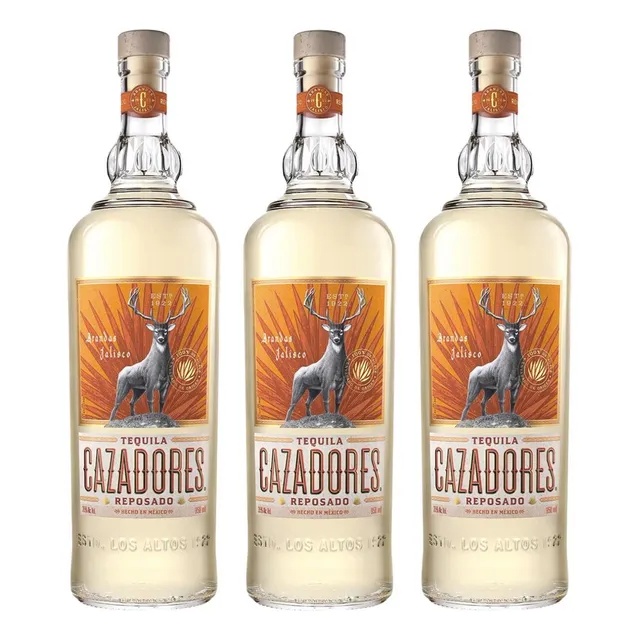Paquete De 3 Tequila Cazadores Reposado 950 Ml
