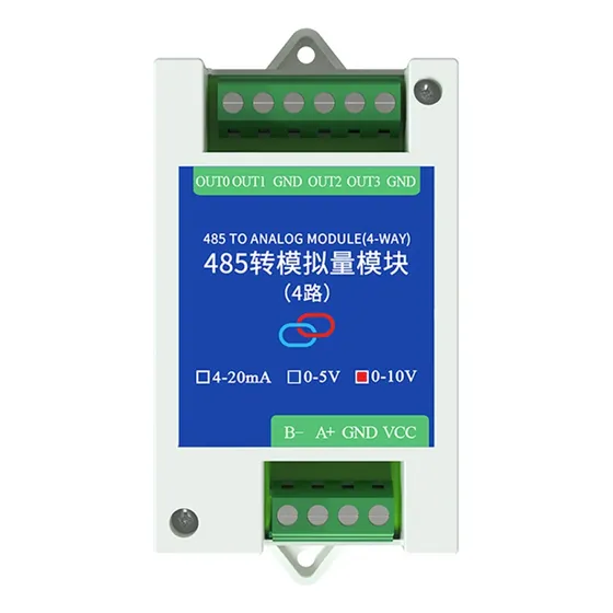 Modulo Rs485 4-salida Analógica 0-10v Compatible Plc Arduino