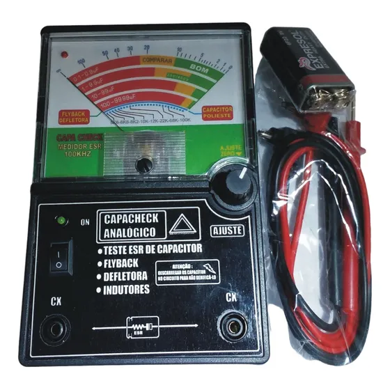 Capacheck Esr Analógico 100khz Com Bateria