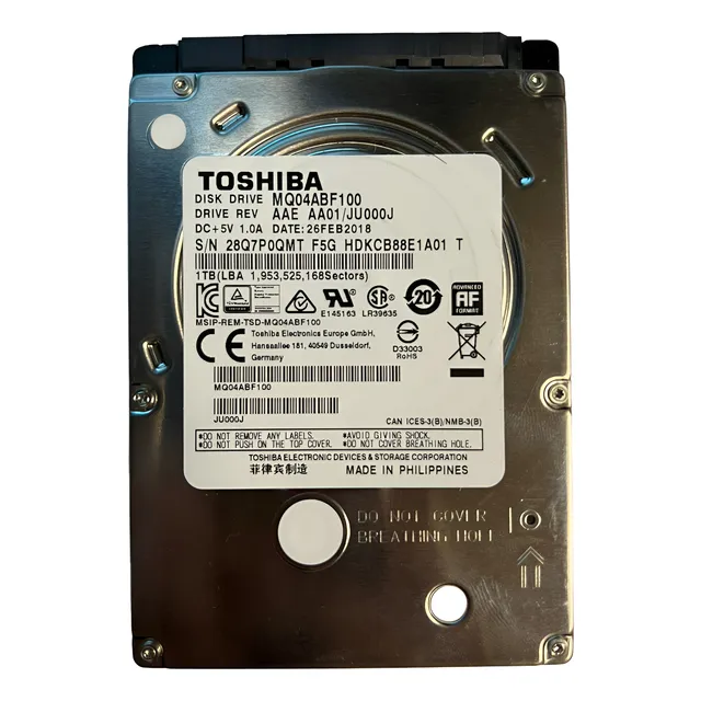 Disco Duro Toshiba 1 Tb Plateado
