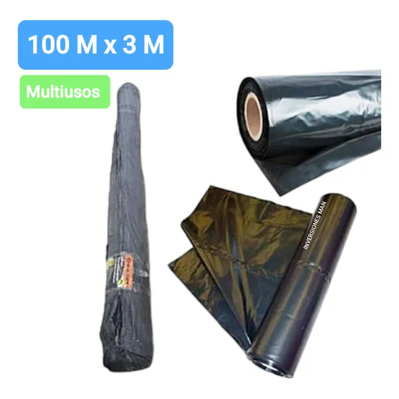 Bobina Plástica Hule Ferretero Agricola Multiusos 100 X 3 Mt