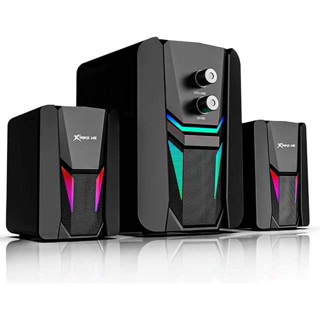 Caixa De Som Gamer Rgb 2.1 Xtrike-me Sk-612 Para Pc Notebook