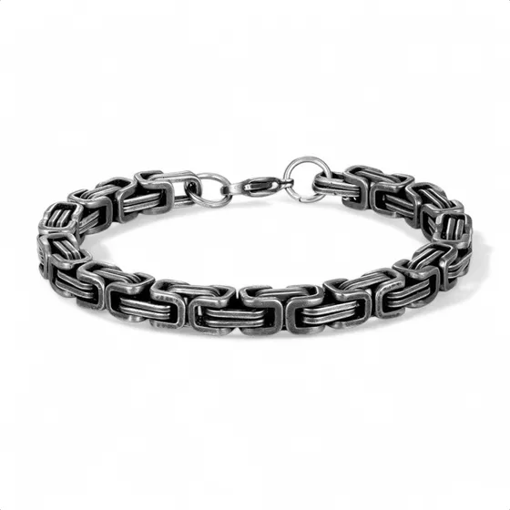 Pulsera Hombre Acero Quirúrgico - Inoxidable Plateado