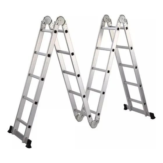 Escalera Portatil 16 Pasos Color Gris