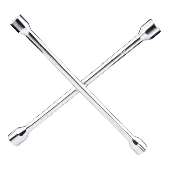 Llave De Cruz Universal 14 Mikels Acero Cromado Con 4 Bocas