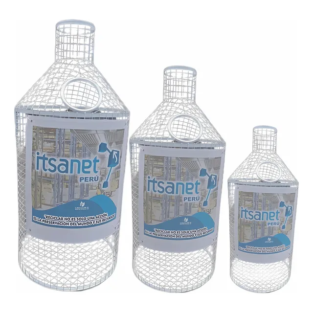 Botella De Malla Metalica Para Reciclar