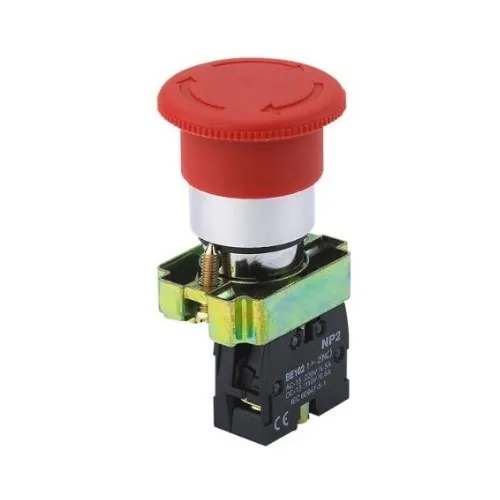 Pulsador De Emergencia Rojo 22mm
