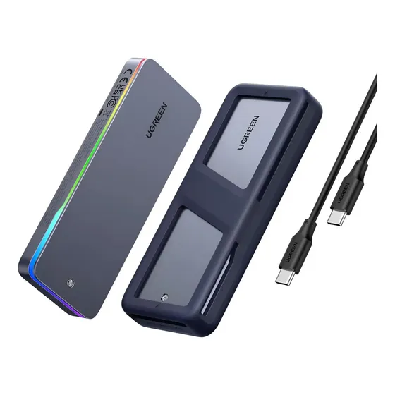 Carcasa Externa Ugreen 20 Gbps M.2 Nvme Sata Ssd Usb 3.2 Negro | Cuotas sin interés