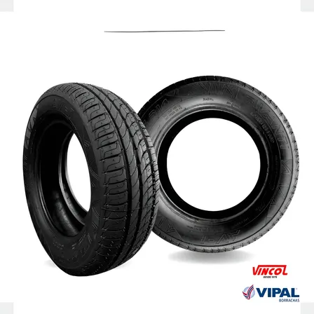 Kit 2 Pneu Aro 15 Remold 185/60r15 Com Borracha Vipal P