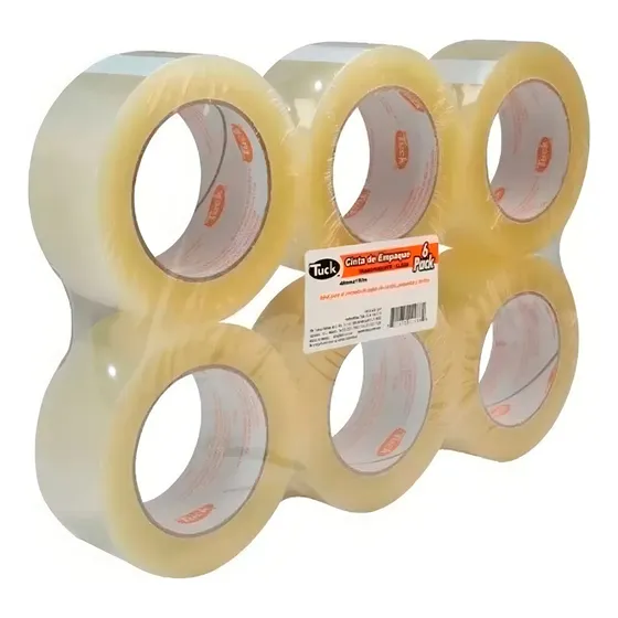 Tuk 182t 48x150 Pack 6 Cinta Empaque 150m X 48mm Color Transparente