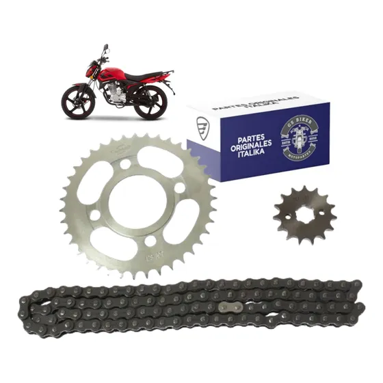 Kit Arrastre Italika Cadena Dt Ft 150 Gt Gts Ft180 F0203ks11