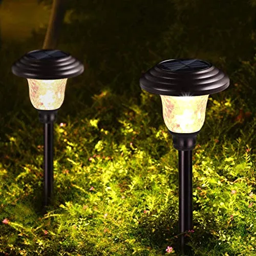 Lampara Solar Metal Bronce Impermeable Cargan Luz Para Casa