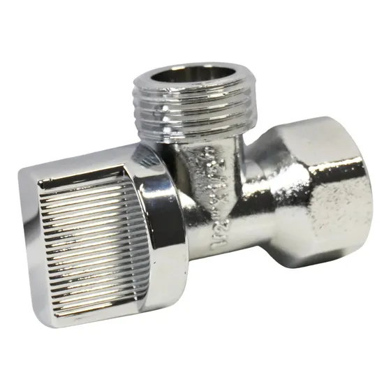 Llave Angular Baño 1/2 X 1/2 1/4 De Vuelta Para Lavabo Acabado Brillante Color Plateado