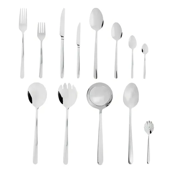 Faqueiro 101 Pecas De Aco Inox Com Caixa Litografada Viena Cor Prateado