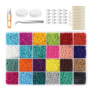 Cuentas De Semillas De 10000 Piezas 3 Mm 24 Colores-2 Cuentas De Semillas De 10000 Piezas 3 Mm 24 Colores-2