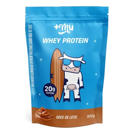Whey Concentrado 20g De Proteína Refil 900g +mu Doce De Leite