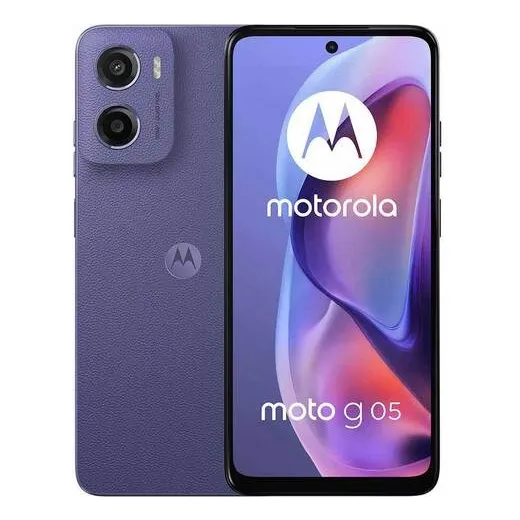 Smartphone Motorola Moto G05 - 128gb 12gb (4gb Ram + 8gb Ram Boost) E Camera 50mp Com Ai Bateria De 5200 Mah Tela 6.7 Com Superbrilho - Violeta