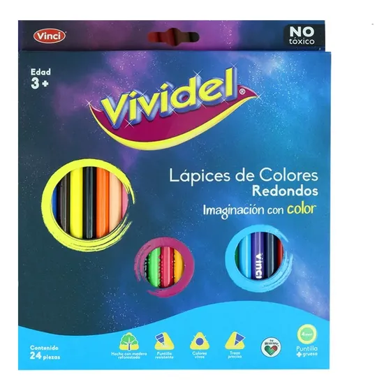 Lapices De Colores C/24 Vividel