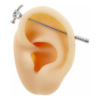 Piercing Industrial Con Forma De Martillo, Piercing Transver Piercing Industrial Con Forma De Martillo, Piercing Transver