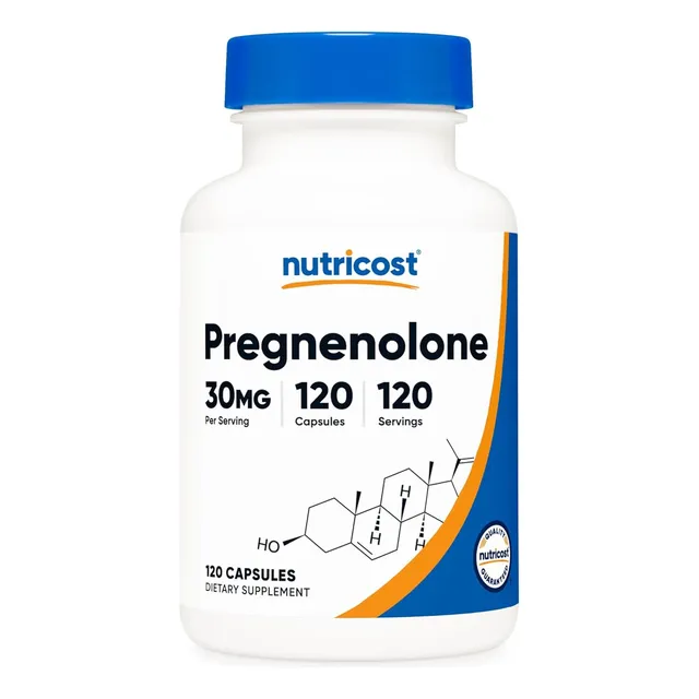 Pregnenolone 30 Mg 120 Cápsulas Nutricost Antienvejecimiento