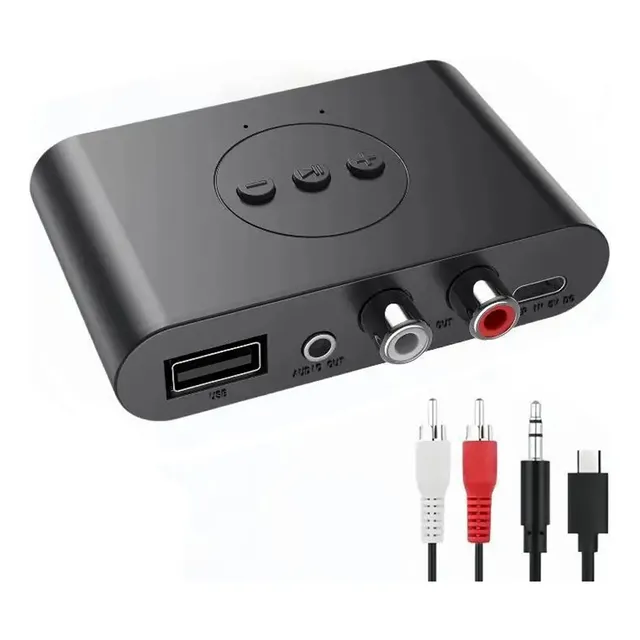 Adaptador Bluetooth 5.0 Largo Alcance Auxiliar, Rca, Usb