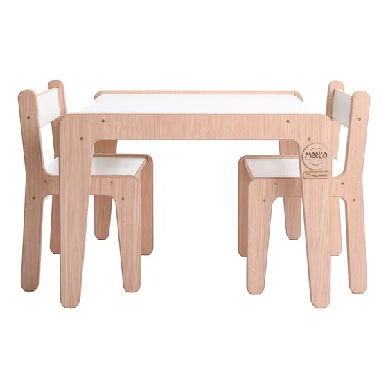 Mesa Y Sillas Para Niños De Madera - Infantil - Meeko