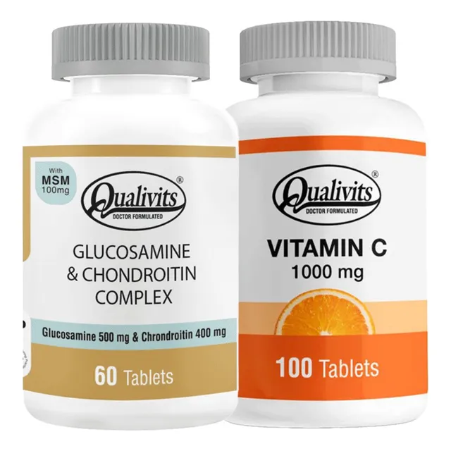 Glucosamina Y Condroitina + Vitamina C 1000mg X100 Qualivits