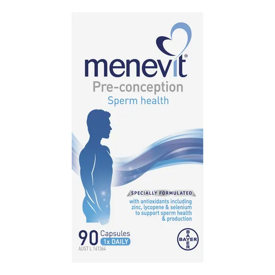 Suplemento Bayer Menevit Male Fertility 90 Cápsulas