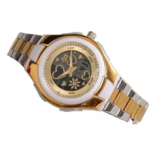 Reloj Lady G-force  Doble Hora Acero Original 