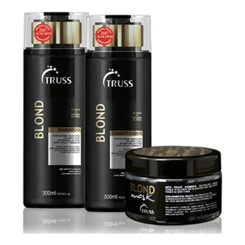 Truss Shampoo Blond+ Condicionador Blond+ Mascara Blond