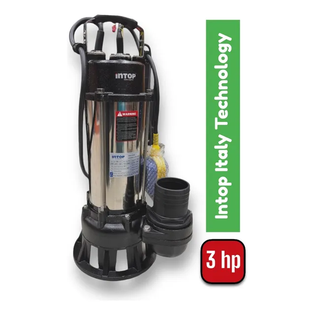 Bomba Sumergible Agua Negra 3hp Monofasica 220 Intop 2215836