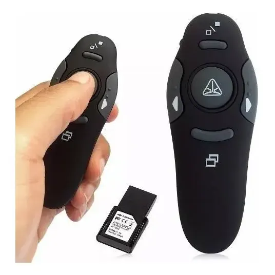 Passador Wireless Slide Apresentador Multimídia com Laser USB 2.4GHz