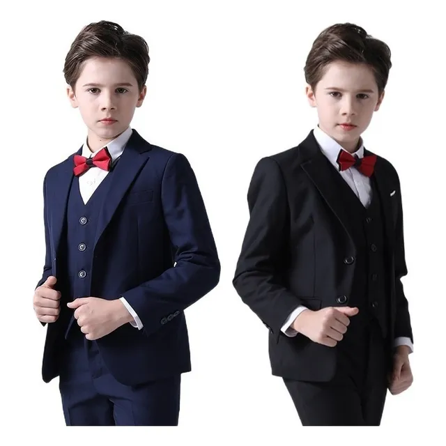 5 Piezas Conjunto Formal Traje Niño De Fiesta