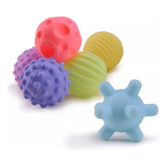Pelotas Texturas X6 Sensorial Bebés Estimulación Táctil