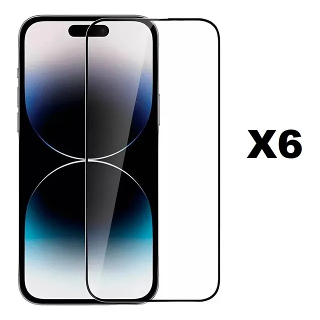 6 Protector Pantalla 21d 11d Vidrio Templado Todos iPhone X6