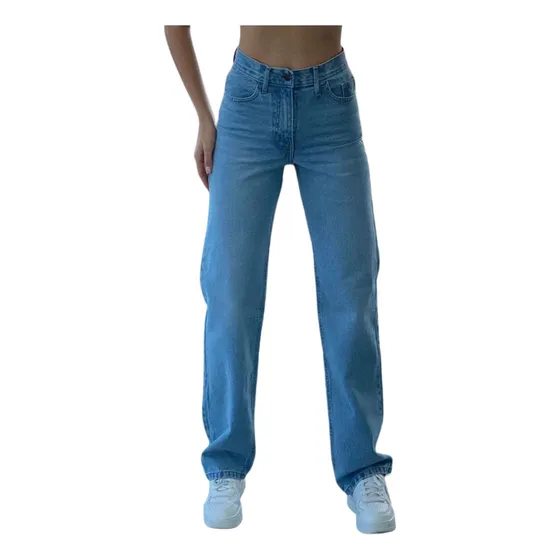 Mom Jeans Para Damas Bota Ancha Flare Straight Jeans