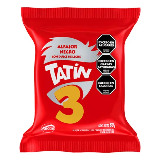 Alfajor Triple Tatin Negro X 60gr Arcor