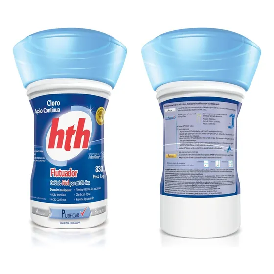 Flutuador Tratamento Piscina Ação Continua Pequeno Hth 830g