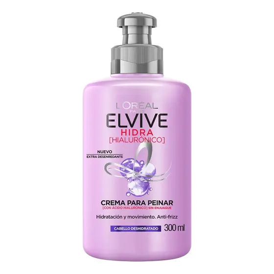 L'Oréal Paris Crema Para Peinar Elvive Hidra Hialurónico Hidratación intensa hasta por 72H, ideal para cabello deshidratado | Cuotas sin interés