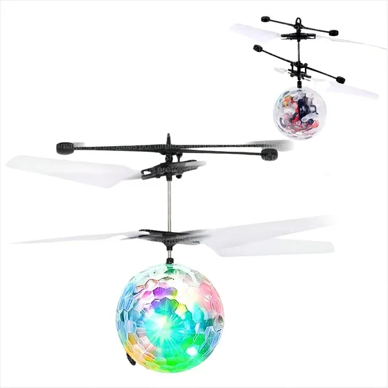 Bola Drone Voadora Sensor A Mão Luz Led Recarregavel Cor VULCÃO