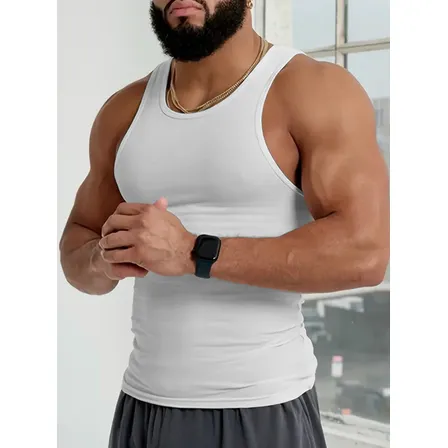 Regata Americana Masculina Canelada Alta Qualidade