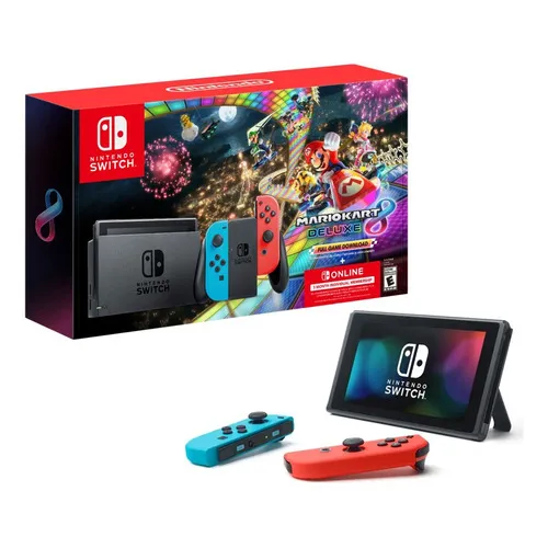 Nintendo Nintendo Switch Switch HBDSKABL1 32GB Mario Kart 8 Deluxe color rojo neón, azul neón y negro 2018