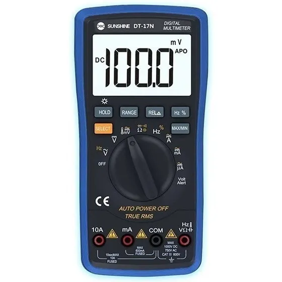 Multímetro digital de frecuencia profesional Sunshine DT-17N