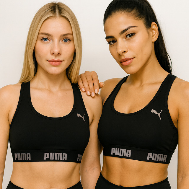 Kit 2 Tops Puma Original Alta Sustentação Academia Fitness Kit 2 Tops Puma Original Alta Sustentação Academia Fitness