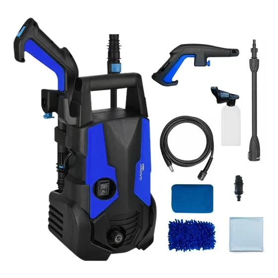 Hidro lavadora Gadnic 1300w Lanza + Microfibras Color Negro/Azul Frecuencia 50 Hz Con Accesorios